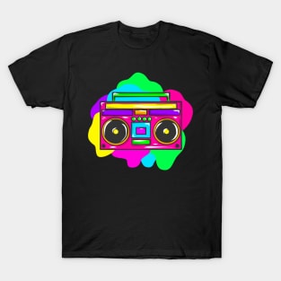 Neon Hippy 80s 90s Costume Retro Vintage T-Shirt